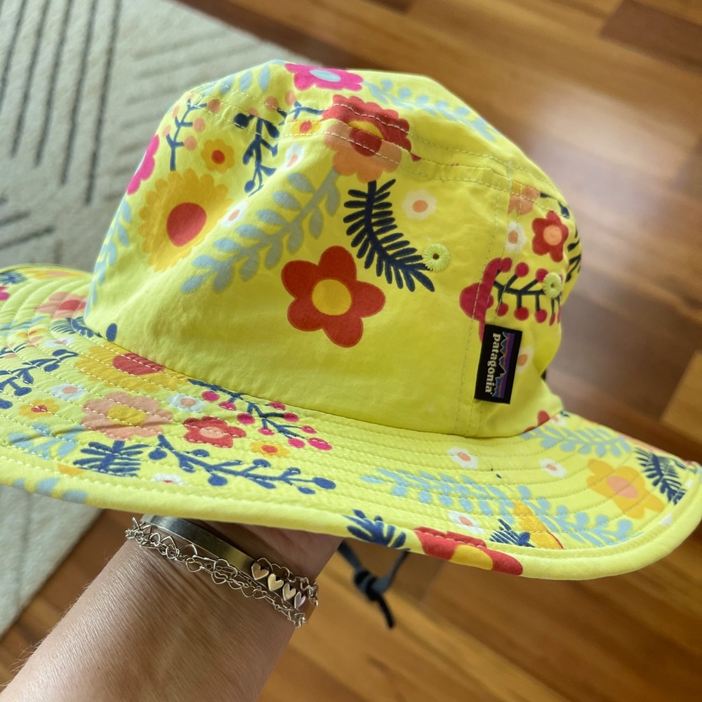 Patagonia Kids' Yellow Floral Sun Hat